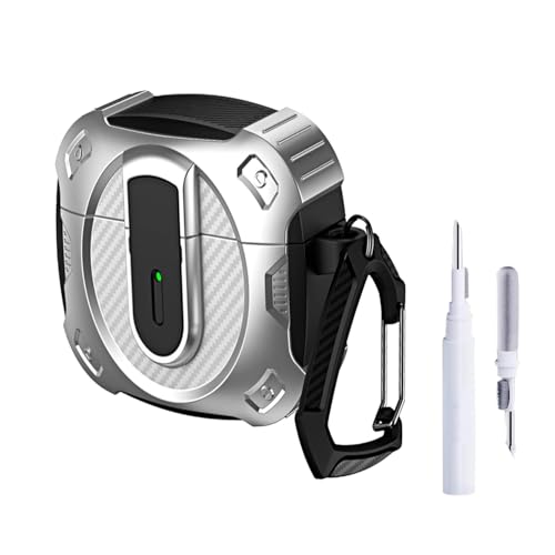 Image of YODI Case Cover for Airpods Pro|Pro 2|Airpods Pro 3|Airpods 4 Pouch, Silicone Cases with Cleaner Kit 360 Drop Protection,Shock-Resistant ((Rugged Silver), Airpods 4)