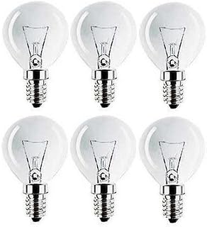 Eveready 6 x 60W Classic Mini Globes Clear Round Light Bulbs, SES E14 Small Screw, Golf Ball Incandescent Dimmable Lamps, 660 Lumen, Mains 230V-240V, 60 W