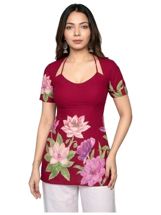 anni designer Cotton Short Kurti for Women | Stylish Kurti | Short Kurti Top | Casual Kurta for Women | Comfortable Cotton Kurtis for Womens-picture-12