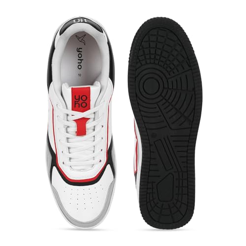 Image of YOHO Colored PU Fashion Sneaker for Men | Comfortable Shoes | Cushioned Insole | Quick-wear Elastic Laces | Lightweight | Dynamic Feet Support | Fashionable | Stylish | Modern