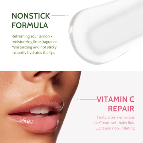 Hydrating Lip Oil Set Fruit-Flavored Plumping Lip Oil Long Lasting Lip Glow Balm Lip Care, Clear Lip Gloss Moisturizing No-Sticky Lip Glow Oil, Hydrating Lip Care Kit for Dry & Chapped Lips - Image 4
