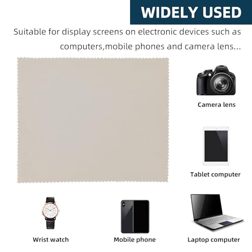 Aimi 12 Pack Assorted Colors Microfiber Cleaning Cloths - 6 Inch X 7 Inch Microfiber Glasses Cloth - Great For Cleaning Eyeglasses thumb #4