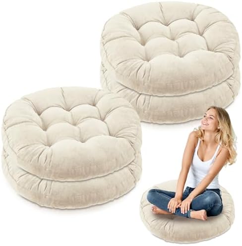 Amazon.com: Jerify Floor Pillow Cushions Large Round Square Large ...