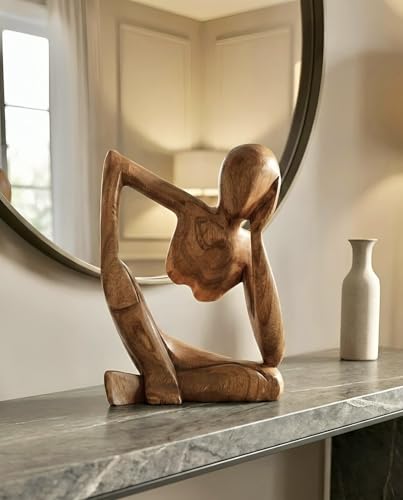 Estatua abstracta de madera G6 Collection 8 pulg miniatura 2