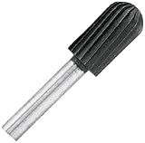 Vermont American 16671 1/2-Inch by 7/8-Inch Useable Length Domed Cylinder Metal 1/4-Inch Shank Rotary File for Drill
