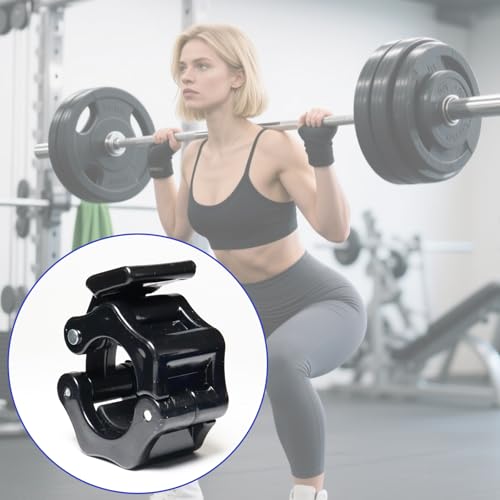 Cosstream Hantelverschlüsse Hantelstangen Verschluss - 6 Stück Hantel Schnellverschluss Langhantel Klemmen Schnellverriegelung für Workout Gewichtheben Training Fitness Zubehör Schwarz Blau Grün