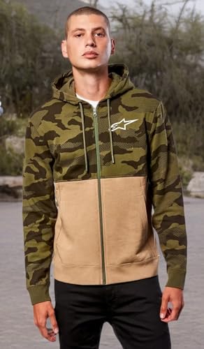 Alpinestars 1213-51050-6923-L: Camo Block Hoodie Military/Sand Lg2