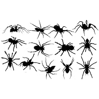 Spider/Tarantula Silhouette Sticker Pack - Car Bumper Sticker - Light Switch Sticker - Wall Decal - Scrapbook Stickers - Stickers for Adults - Fake Spider - Nursery Decor (Black)