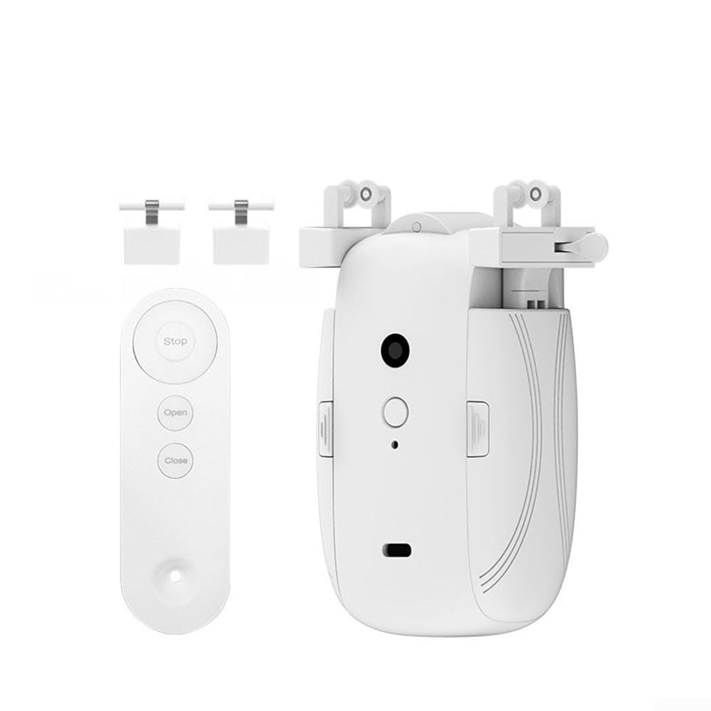 Besttoolifes Rideau électrique intelligent pour téléphone portable, télécommande TU ou télécommande double ouverture TU automatique (1 poteau romain)