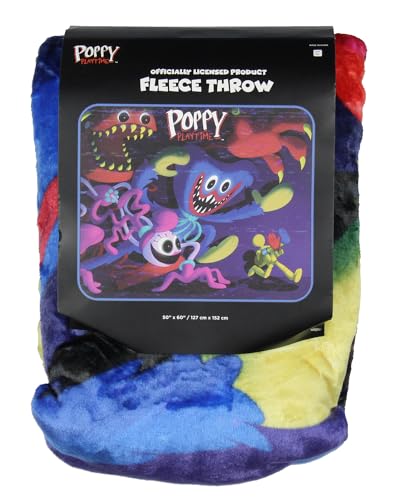 Poppy Playtime Huggy Ultra-Soft Couch Lap Plush Fleece Throw Blanket 50" X 60"