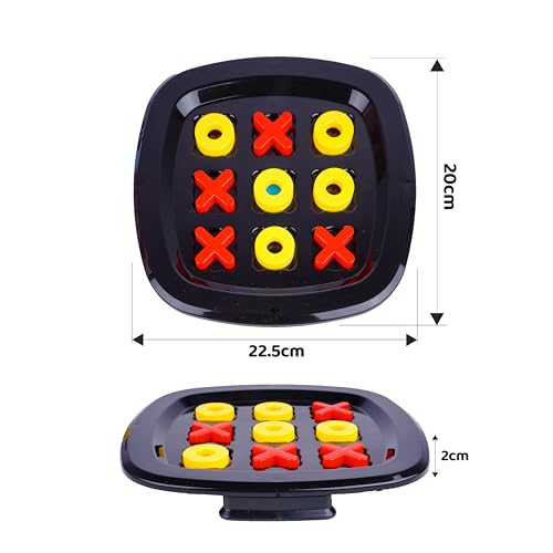 Image of FLYI XOX Game - Tic Tac Toe Board Game for Kids & Adults 2 Player Strategy & Brain Puzzle Training Portable Non-Toxic Plastic Toy Suitable for Family Indoor Game Best for Return Gifts| Ages 3+