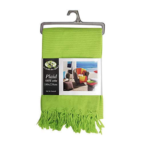 Nuances Du Monde  - 3006695, Colcha De Sofa, 180 X 220 Cm, Lana, Algodón Tejido, Verde