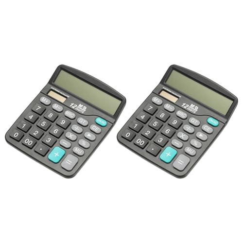 Calculadora de escritorio con pantalla LED grande y botones resistentes ADG98189 PATIKIL