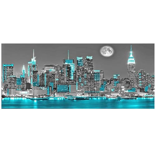 JISHSHAY Diamond Painting Grand Format 110×50cm Paysage Peinture Diamant Painting Diamond Art ‌New York Broderie Diamant Ville Puzzle Point de Croix...
