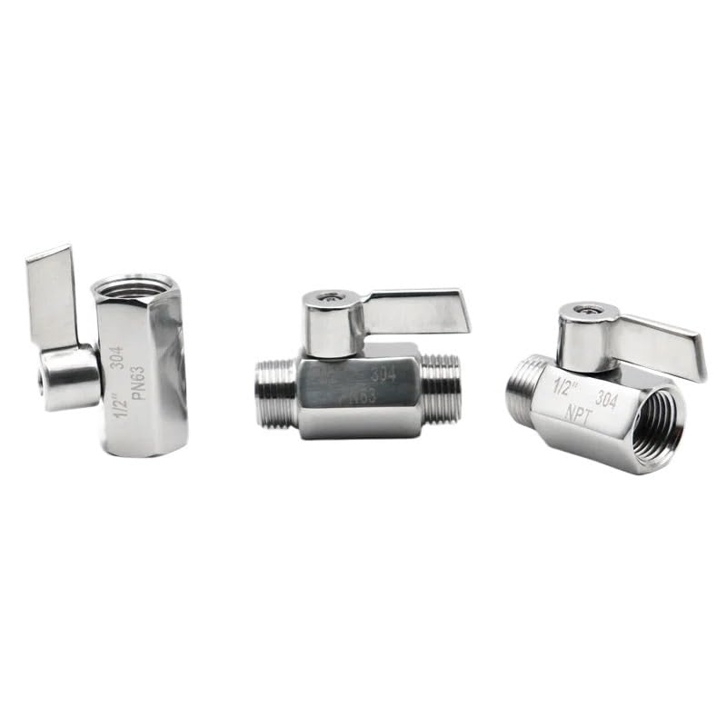 Valvola a sfera in acciaio inossidabile 304 1/8 1/4 3/8 1/2 3/4 NPT filettatura interna filettatura esterna acqua olio valvola a sfera bidirezionale(3/4",BS_MALE X MALE)