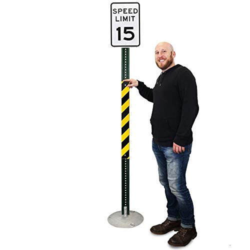 Smartsign - K-2185-Dg-03X30 Reflective Sign Post Panel Sign | 3" X 30" 3M Diamond Grade Reflective Aluminum Black On Yellow #TOP1