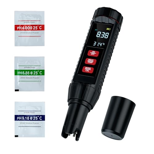 Wigearss 7 in 1 Wassertester, Messgerät Wasser für PH/EC/TDS/Salz/S.G./ORP/TEMP