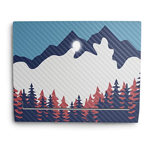 MightySkins Carbon Fiber Skin Compatible with Alienware X14 (2022) Full Wrap Kit - Winter Scape | Protective, Durable Textured Carbon Fiber Finish | Easy to Apply & Change Styles | Made in The USA