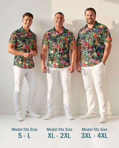 Image of 99TIMORO Fathers Movie Hawaiian Shirt for Men, Characters Button Down Short Sleeve Top, Summer Beach Gifts