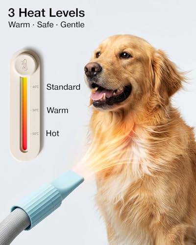 PETGUGU Dog Vacuum for Shedding Grooming,Dog Grooming Vacuum with 7‑in‑1 Clipper, Deshedding Brush,3‑Speed Adjustable & Temp Control Blower,2.5L Dust Cup,Reduces Flying Hair,Easy cleanup — view 5