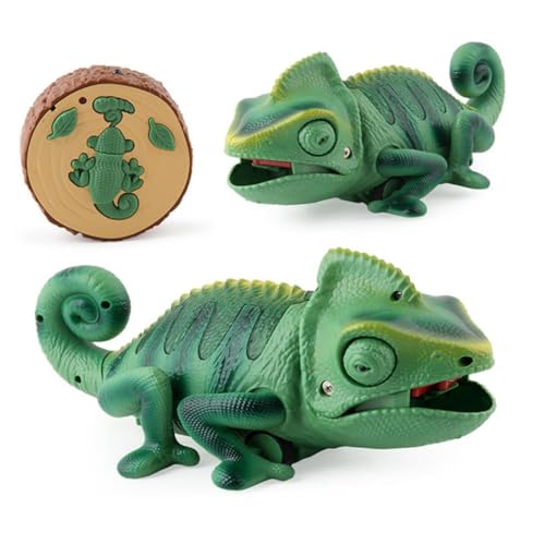 Lézard électrique à lumière télécommandée et queue oscillante vert - 4