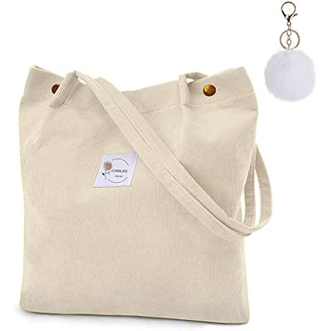 CAMILIFE Large Capacity Corduroy Tote Bag Cover
