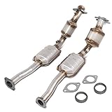 DNA MOTORING Pair of Factory Style Catalytic Converter Exhaust Pipes Compatible with 02-11 Crown Victoria/Grand Marquis/Town Car, OEM-CONV-021
