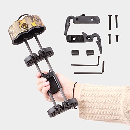 Sopoger Archery Bow Mounted Arrows Quiver For Compound Bow Quick Release Arrow Holder Universal 5 Spot Bow Mounted Quiver Hunting Shooting (Camo) #TOP6