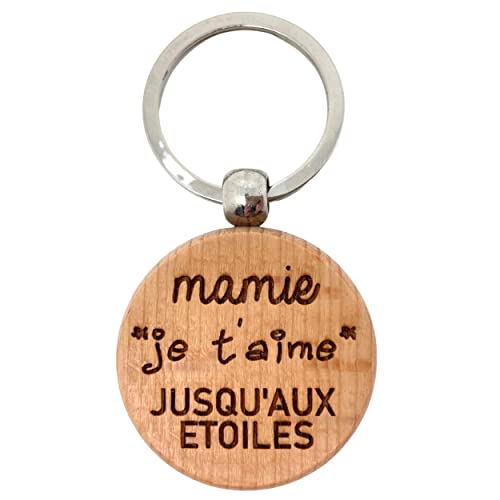 Ernestine - Porte-clés Mamie je t'aime - cadeau fête des grands-mères et fête des mères - porte clefs personnalisable famille - cadeau femme anniversaire Noël naissance