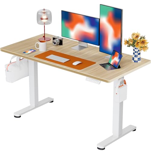 ErGear Elektrisch Höhenverstellbarer Schreibtisch 120 x 60 cm, Schreibtisch Höhenverstellbar mit 4-Gedächtnis-Smart-Pult für Home-Office mit Verbindungsplatte