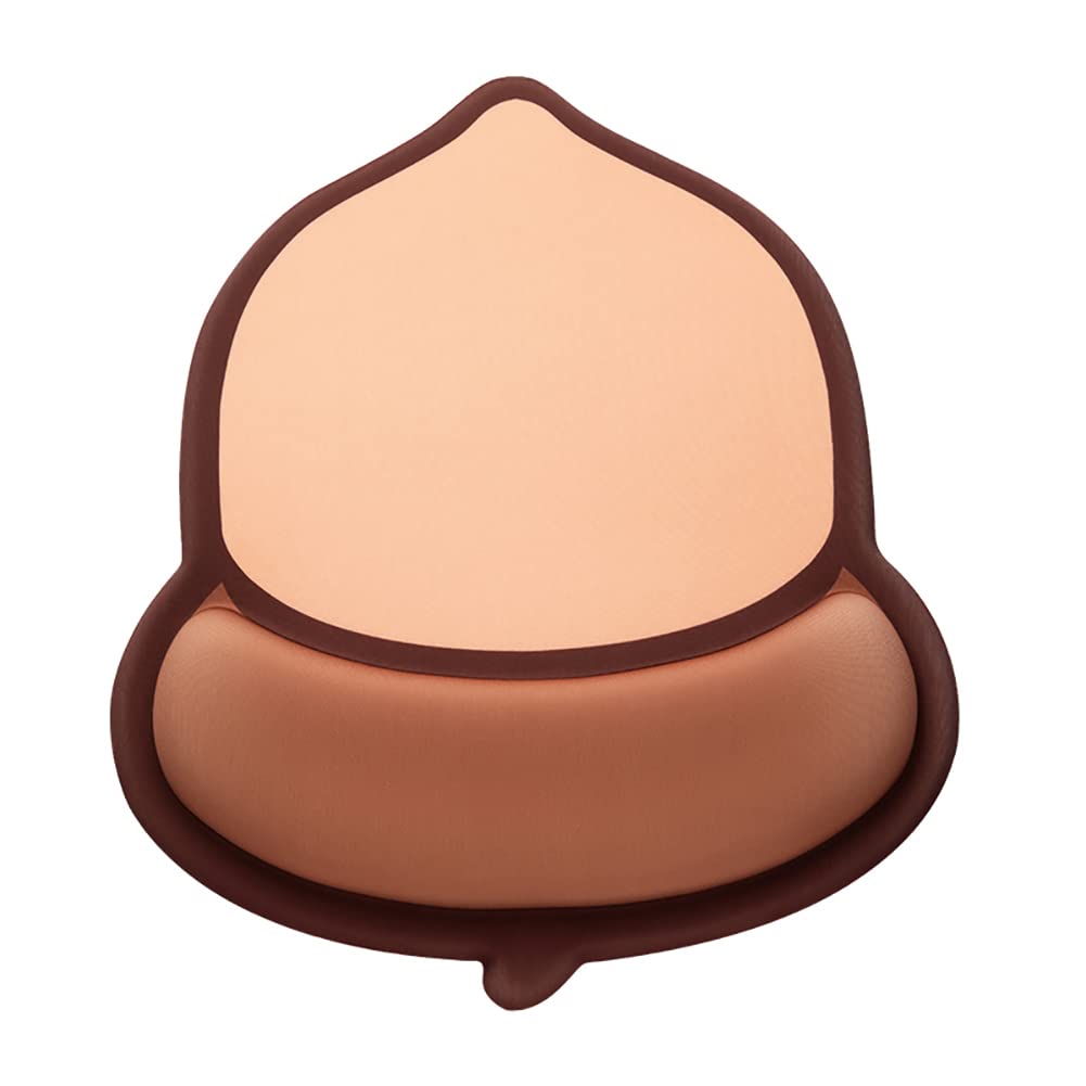 3D Felt Mouse Pad, Funny Gel Mouse Pad with Wrist Support, Ergonomic Desk Gaming Mouse Pad with Wrist Rests, Cute Nut Shape Mouse Pad Kawaii for Girls