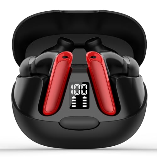 Auriculares-Inalambricos-Bluetooth-Auriculares-Bluetooth-53-HD-Estereo-con-ENC-Mic-30H-Cascos-Inalambricos-con-Pantalla-LED-IPX7-Impermeable-Auriculares-Deportivos-Rojo