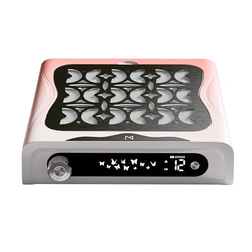 M Beauty Studio M Nova Air Nail Dust Collector 60W, Cordless Rechargeable Nail Vacuum, 4000RPM Dust...