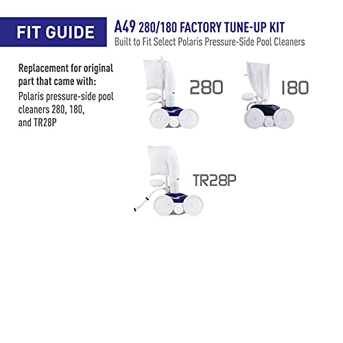 Polaris A49 180/280 Parts Tune Up Kit Compatible With Models 280, Tr28P, 180 Pressure-Side Pool Cleaner, White #TOP5