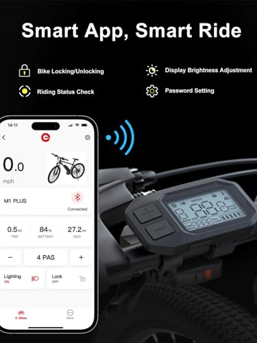 Eleglide Electric Bike, M1 Plus 27.5‘’/29'' E Mountain Bike, Electric Bicycle for Adults, Commute E-bike with 12.5Ah Removable Battery, LCD Display, Dual Disk Brake, Specialist 21 Speed (Inches, 27.5) - Image 8