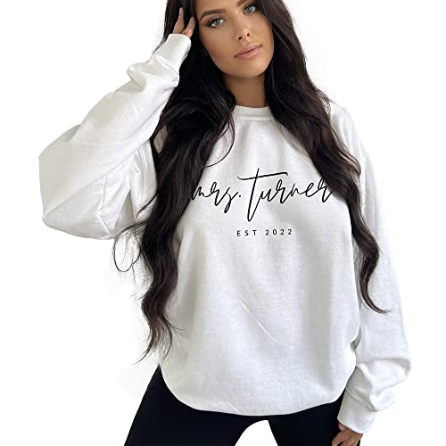 Mrs Sweatshirt - Custom est Future Mrs Sweatshirt - New Mrs - Honeymoon Pajamas - Wedding Gift - Future Mrs. Gift4