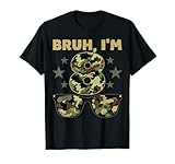Bruh I'm 8 Years Old 8th Birthday Retro Camo Sunglasses T-Shirt