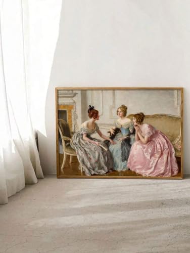 Toile personnage rétro de niche haut de gamme avec cadre intérieur en bois