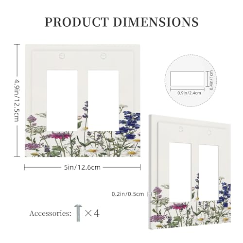 Cubiertas decorativas para toma de corriente de flores botánicas para salón elegante 6