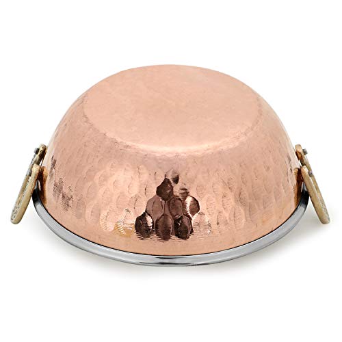 Zap Impex Servierschale Indisches Geschirr Edelstahl Kupfer Servierplatte Karahi Serviergeschirr für Haushalt… - Image 5