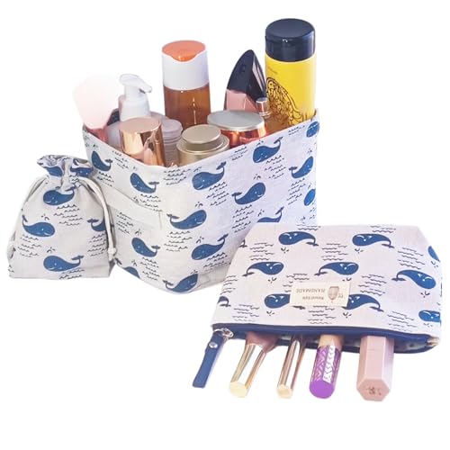 Neceser Mujer – Set con Neceser, Organizador y Bolsa de Maquillaje