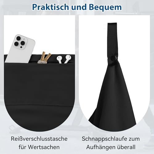 Novent Fitness Handtuch aus Mikrofaser 2er Set, 120x50cm Gym Handtuch mit Reißverschluss Tasche, Kompakt… – Ansicht 6