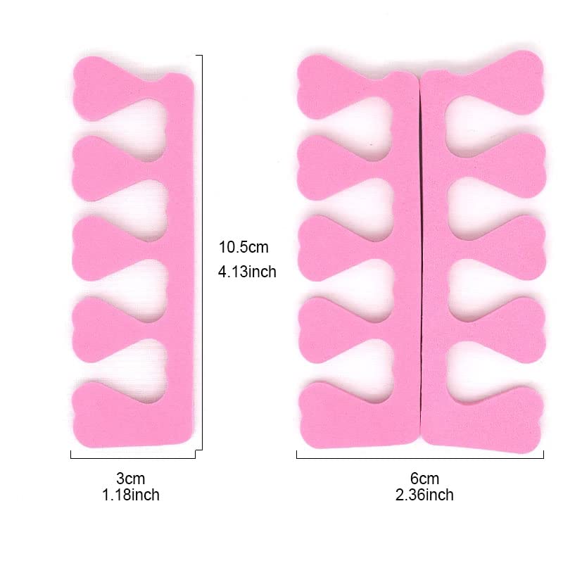 Miniatura 4 de 100 separadores de dedos (50 pares) desechables para pedicura para sala de pies de uñas, separadores de dedos de espuma profesionales para arte de