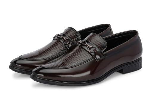 Image of Massari Men's PU Leather Moccasin Formal Shoes