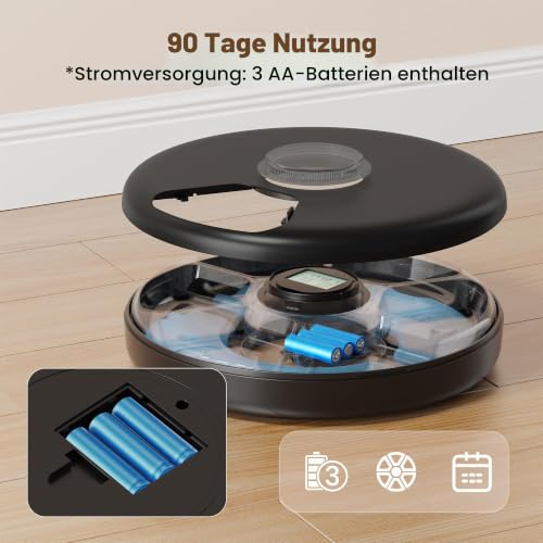 【Automatischer Katzenfutterspender Nassfutter】Katzenfutterspender mit Timer - Automatische Futterspender für Katzen Trockenfutter Batterie - Kabelloser Hundefutterspender mit Kühlakkus - Auto Pet