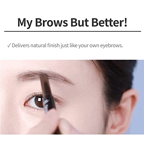 Image of ETUDE Drawing Eyebrow Pencil, Arch Shape for Defined Brow|Brow Pencil with Spoolie |Long Lasting, Transfer Proof & Smudge-Proof |Shade- 06 Ash Brown,0.25g (Pack of 2)