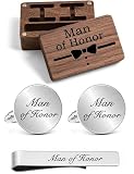 Kooer Cufflinks and Tie Clip Set