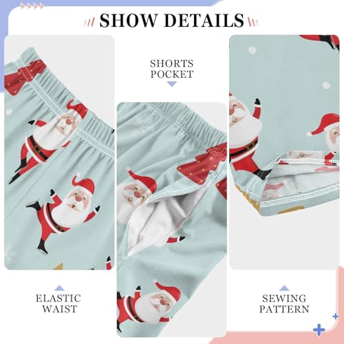 Boys' Pants Christmas Santa Claus Gnomes Tree Long Bottoms Jogger Pants Elastic Waist Trousers with Pockets S-XL4