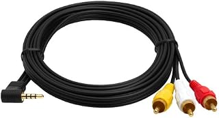 Cmple - 3.5mm to 3 RCA Camcorder Video Audio Cable - 6 ft