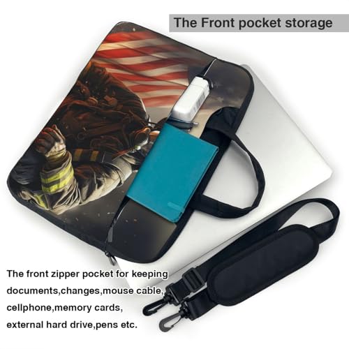 Bolsa maletín para laptop Patriotic Firefighter unisex miniatura 5